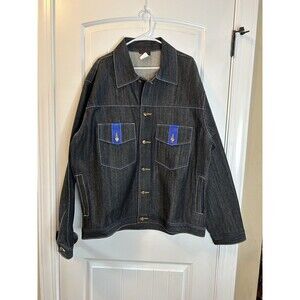 EVISU Western Shirt 38 Denim Blue Back Embroidery Mighty EVISU